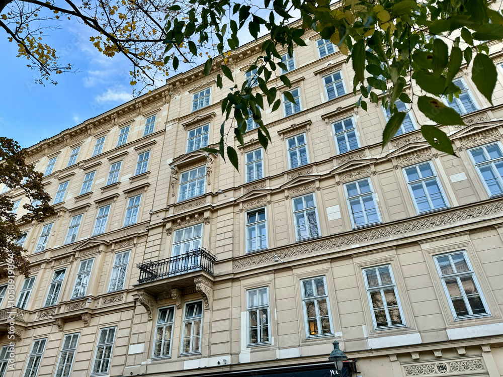 Prachtvolle Altbaufassaden am Ring im 1. Bezirk von Wien, Österreich