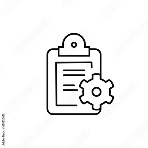 technical report thin outline icon vector design good for web or mobile app