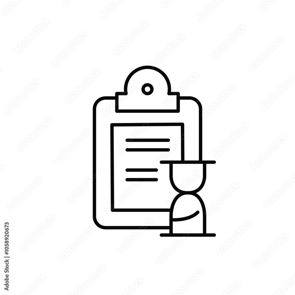 planning report thin outline icon vector design good for web or mobile app planning report thin outline icon vector design good for web or mobile app