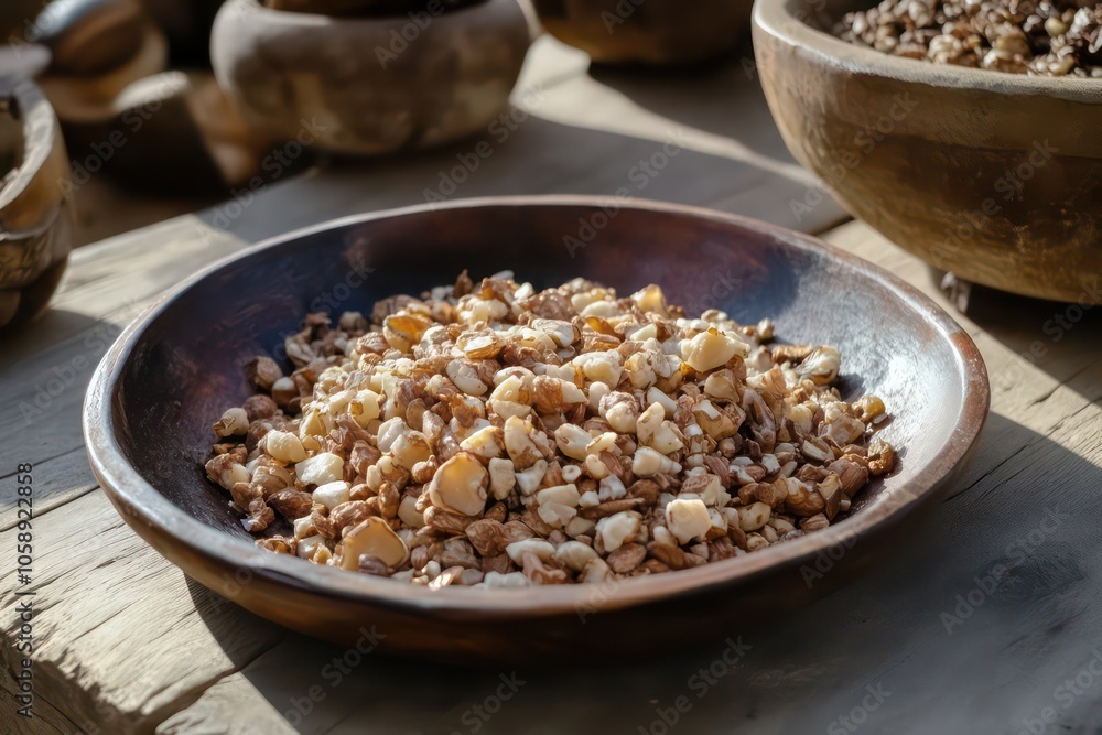 A plate of charoset, symbolizing the mortar used by the Israelites. A plate of charoset, symbolizing the mortar used by the Israelites.