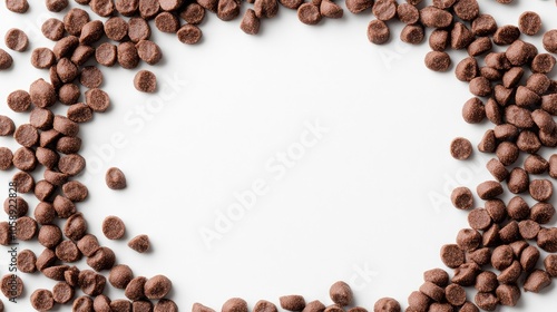 Wallpaper Mural Chocolate Chips on White Surface for Baking Ideas Torontodigital.ca