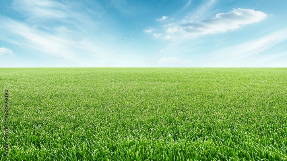 A perfect football field on a bright green field. A perfect football field on a bright green field.
