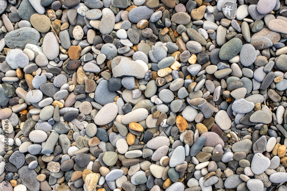 Background texture of sea pebbles, round small stones. Background texture of sea pebbles, round small stones.