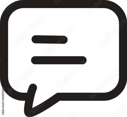Messenger. Isolated messenger icon. FB social media icon. black white