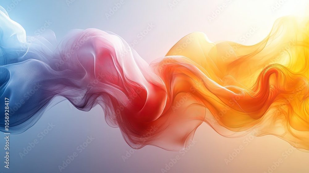 Abstract background with flowing lines and cool tones, symbolizing the long-term security provided by insurance Abstract background with flowing lines and cool tones, symbolizing the long-term security provided by insurance