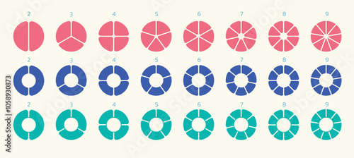 The circles are separated from each other, rounded, with no corners