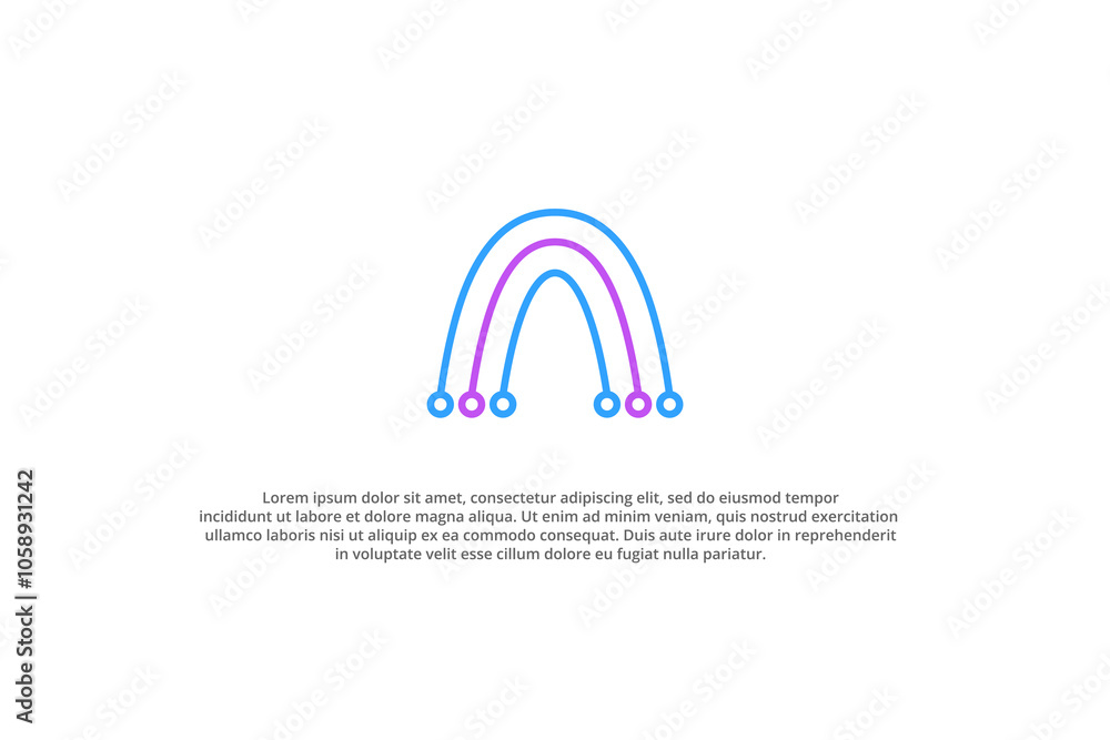 Fototapeta premium minimalist tech logo letter a