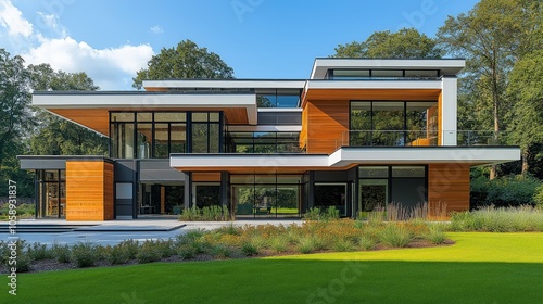 Luxury modern house with po...