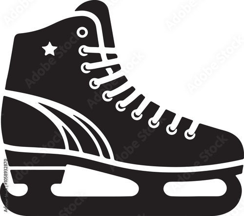 Skating shoe Silhouette Illustration 