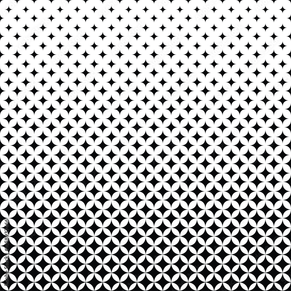 Black and white halftone sparkle texture