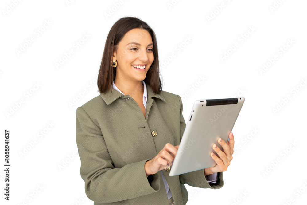 Confident young professional holding a tablet Confident young professional holding a tablet