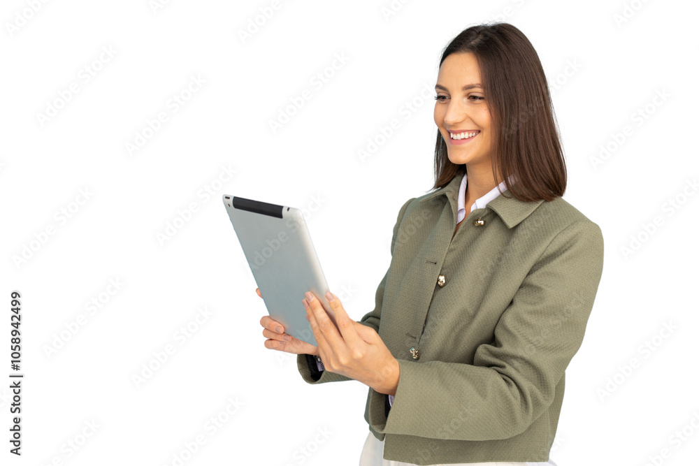 Confident young professional holding a tablet Confident young professional holding a tablet