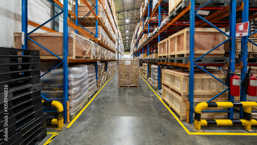 Interior of a logistics war...