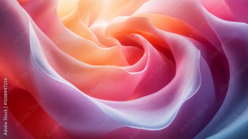 Abstract Swirls of Pastel Fabric Abstract Swirls of Pastel Fabric