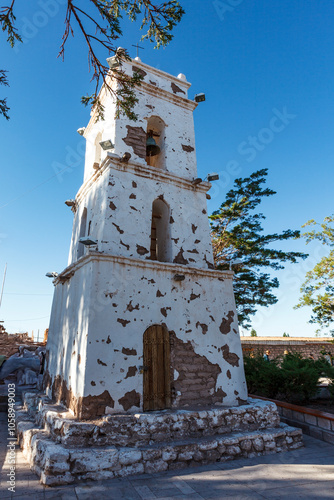 Church's tower of the small Toconao village in the Atacama Desert, Chile, South America photo