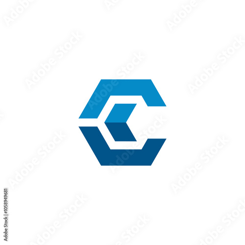 Letter C Hexagon Logo design vector template
