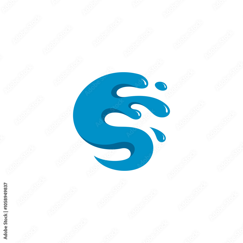 Splash Letter S Logo design vector template Splash Letter S Logo design vector template