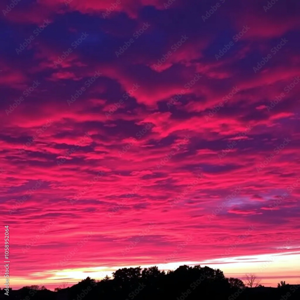 Fototapeta premium red sunset sky