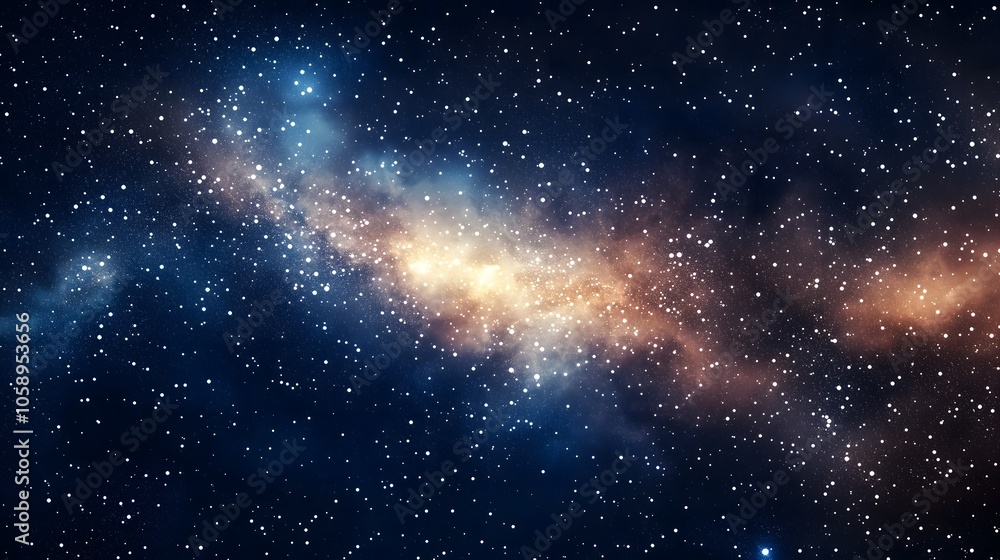 Naklejka premium Colorful Nebula and Starfield in Deep Space Capturing Cosmic Beauty_5