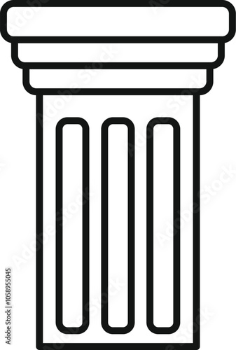 Simple line drawing of an architectural column, symbolizing classical order, historical structure, and support in building design