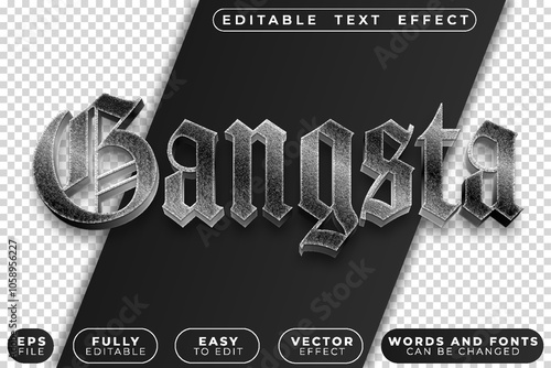 Gangsta Black Fully Editable Vector Text File