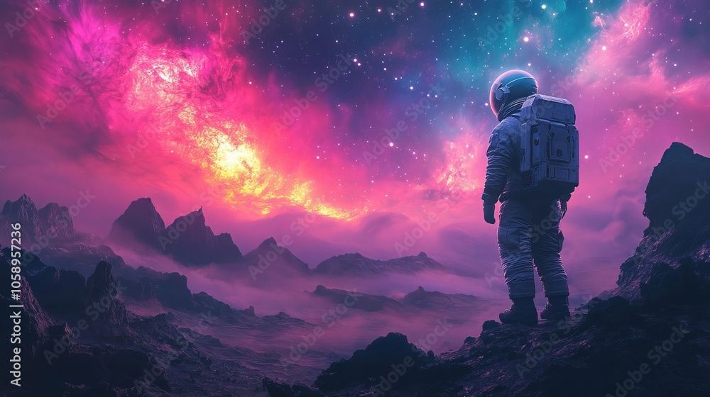 Astronaut Contemplating the Cosmos Astronaut Contemplating the Cosmos