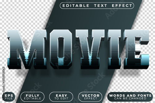 Movie Film Fully Editable Vector Text File