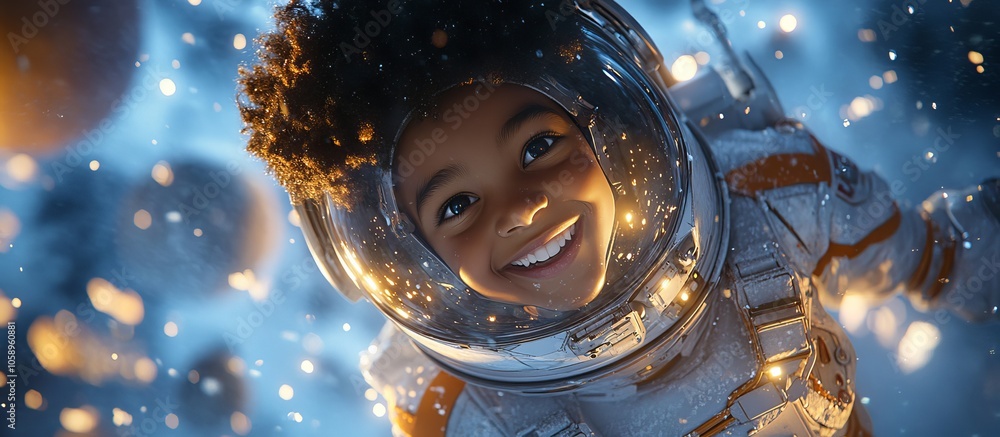 Child Astronaut in Space Child Astronaut in Space