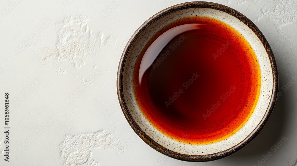 Bowl of Soy Sauce on White Background Bowl of Soy Sauce on White Background