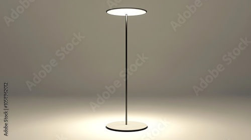 Minimalist Floating Floor Lamp in 3D Design