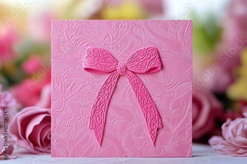 An amazing themed card designed for breast cancer awareness month celebration photo