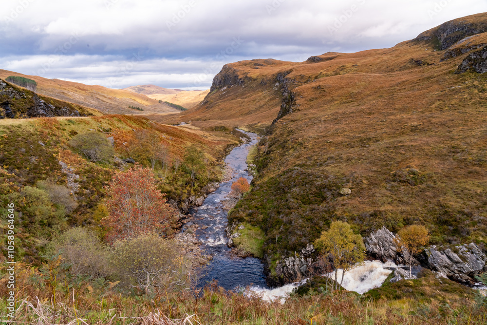 Obraz premium Driving the NC500 north coast of Scotland