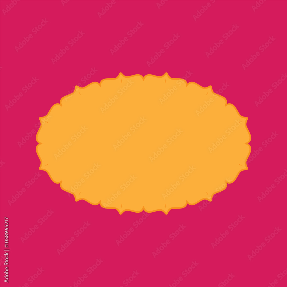 Vibrant oval Decorative Frame with Yellow-Orange Floral Design on Pink Background, Abstract Vector Art, Abstract vector art is ideal for use in festive banners, social media posts, invitations, etc Vibrant oval Decorative Frame with Yellow-Orange Floral Design on Pink Background, Abstract Vector Art, Abstract vector art is ideal for use in festive banners, social media posts, invitations, etc