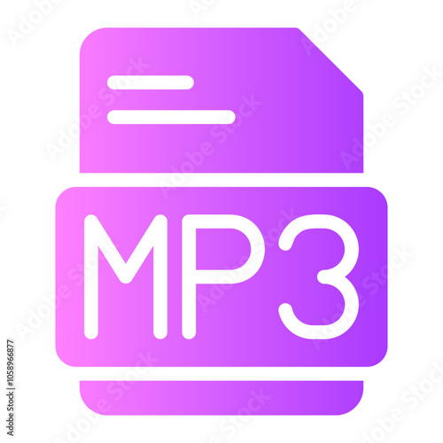 mp3 gradient icon
