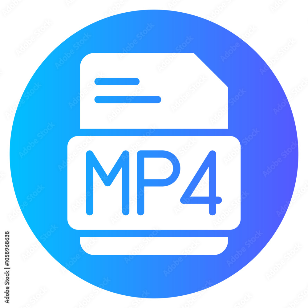 mp4 gradient icon