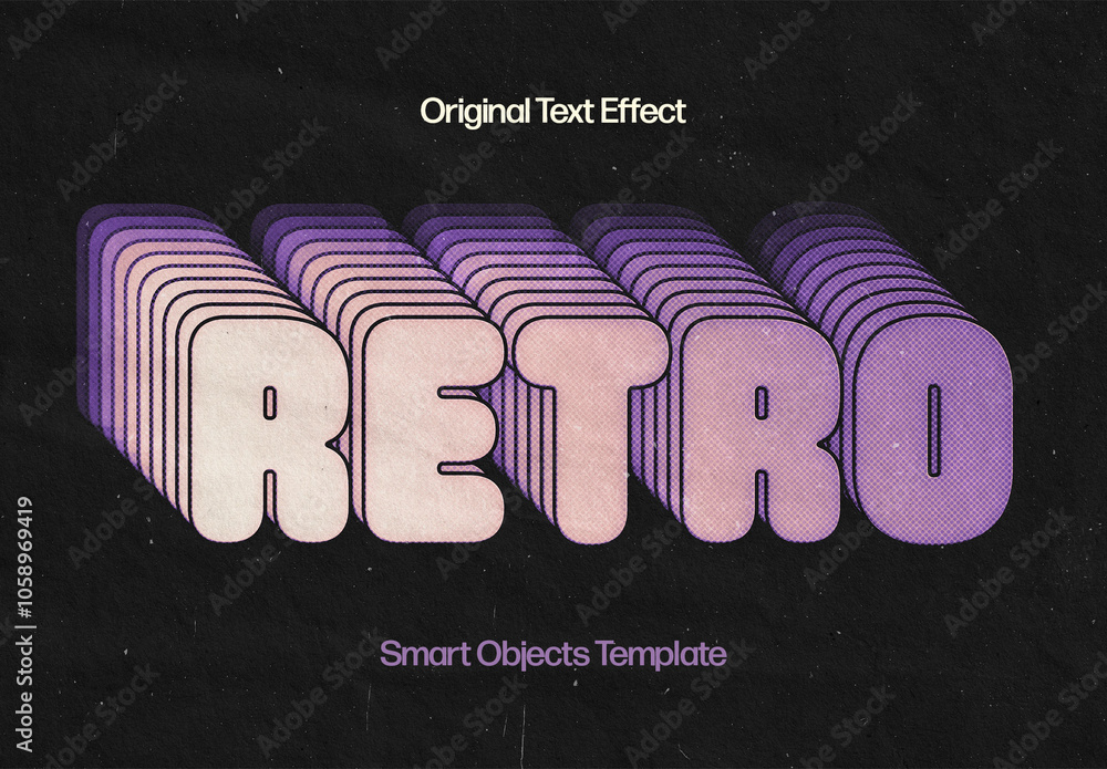 Layered Motion Text Effect Mockup Stock Template | Adobe Stock