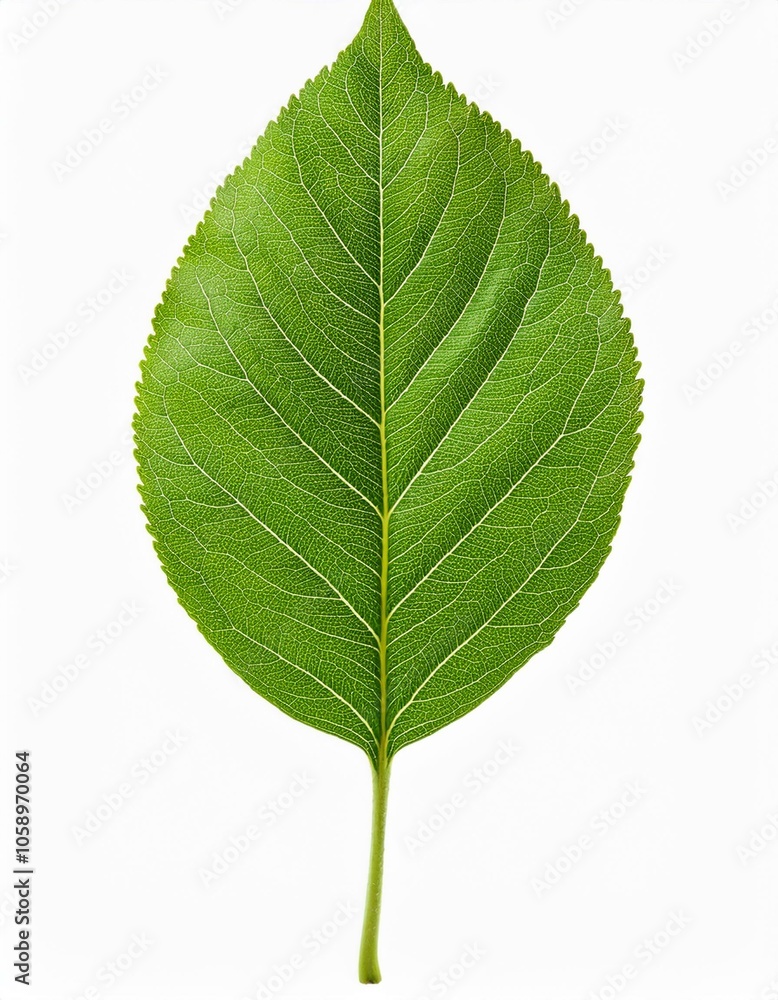 Fototapeta premium Green leaf isolated on transparent or white background