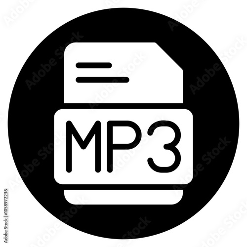 mp3 glyph icon
