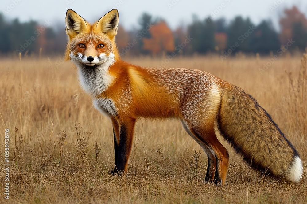 Red Fox in Autumn Field - Wildlife Photography Red Fox in Autumn Field - Wildlife Photography
