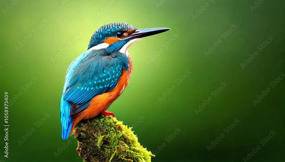 Fototapeta premium Beautiful bird in nature Common Kingfisher (Alcedo atthis) 
