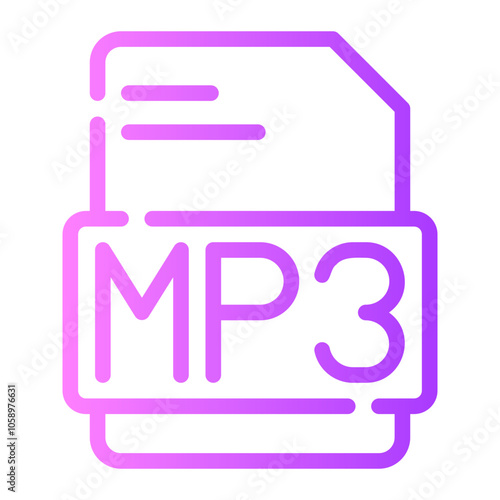 mp3 gradient icon