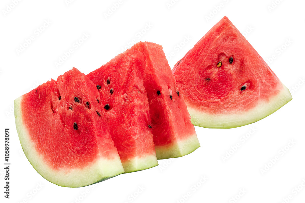 Watermelon slices isolated on white background Watermelon slices isolated on white background