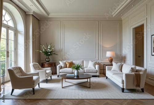 modern living room with fireplace