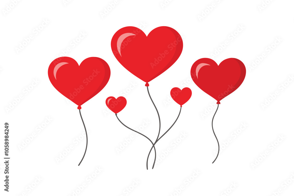 Valentine's Day Heart Balloons Vector: Cute and Festive Illustrations for Romantic Celebrations and Joyful Decor Valentine's Day Heart Balloons Vector: Cute and Festive Illustrations for Romantic Celebrations and Joyful Decor