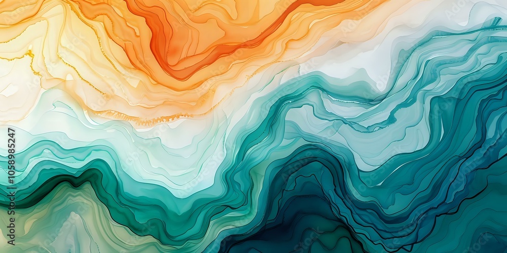 An enchanting watercolor texture with flowing patterns that inspire calmness and artistic expression, perfect for various design applications. An enchanting watercolor texture with flowing patterns that inspire calmness and artistic expression, perfect for various design applications.