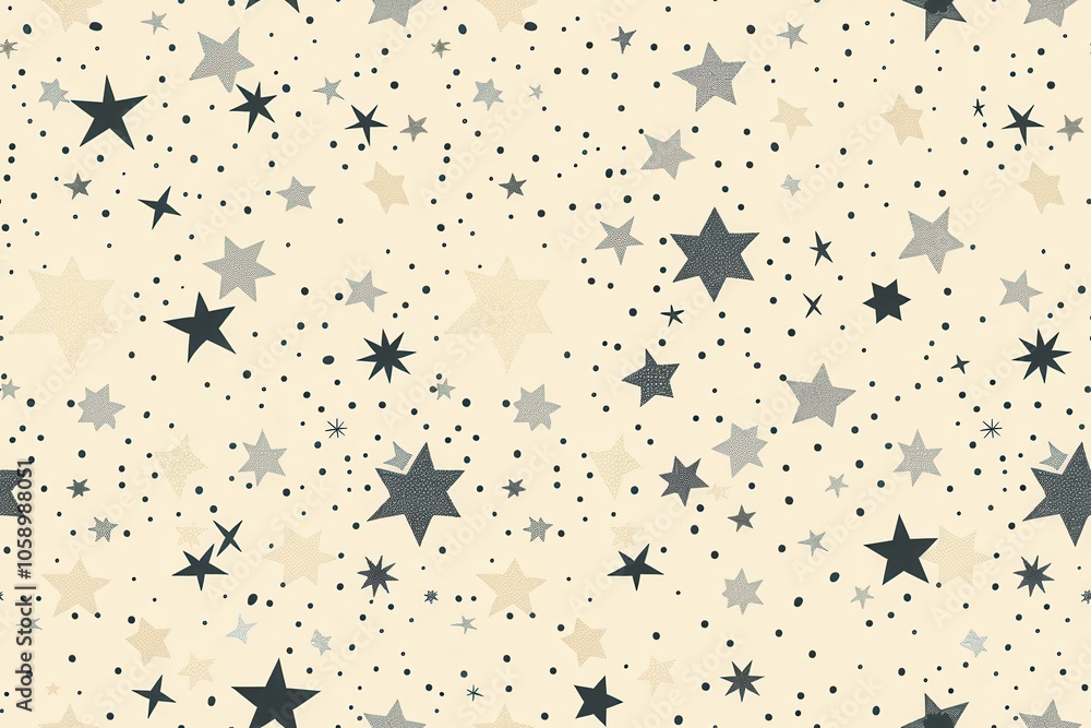 Sparse Star Pattern on Light Background Sparse Star Pattern on Light Background