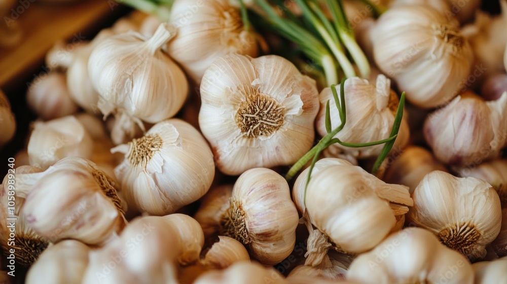 A close-up of fresh garlic bulbs, showcasing their texture and natural colors. A close-up of fresh garlic bulbs, showcasing their texture and natural colors.