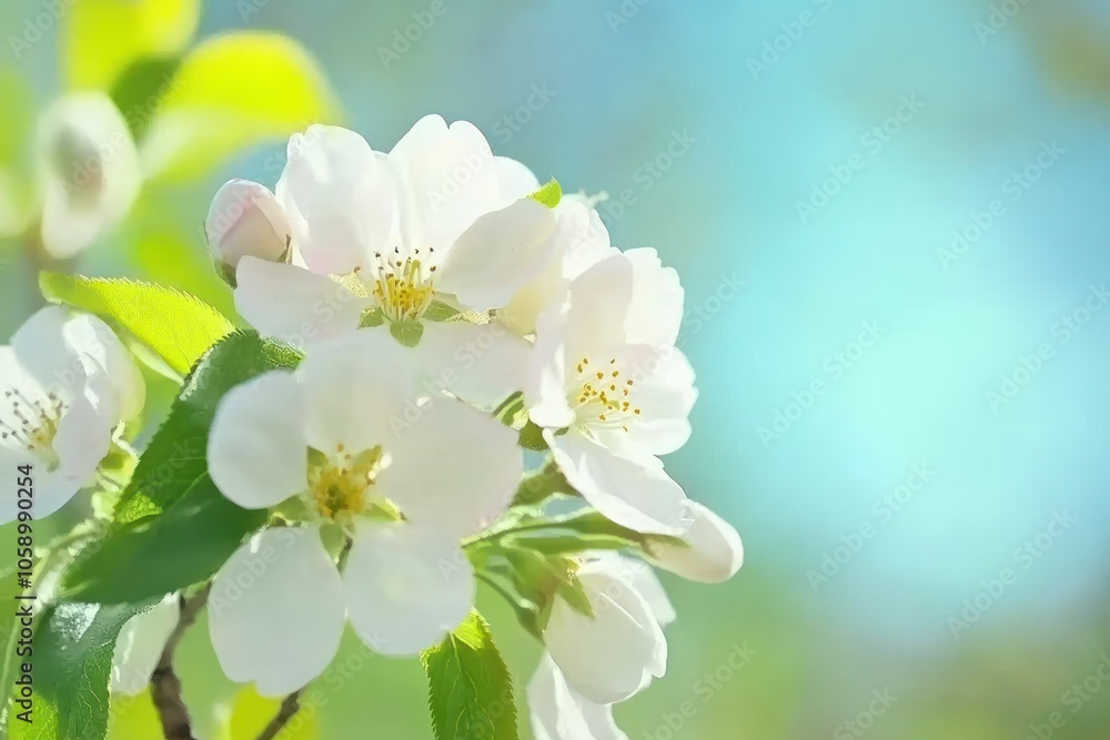 Obraz premium Soft Cherry Blossoms in Dreamy Pastel Background