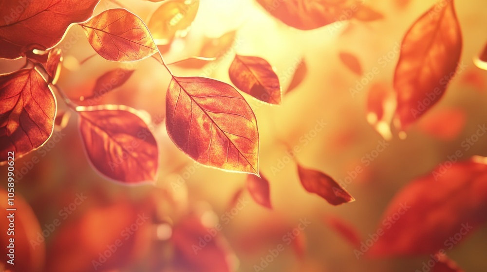 Vibrant Autumn Leaves in Warm Light Vibrant Autumn Leaves in Warm Light