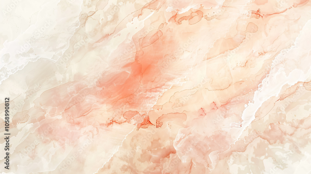 Fototapeta premium Texture of Light Cream Paper for Watercolor and Artwork: Gentle Marble Background